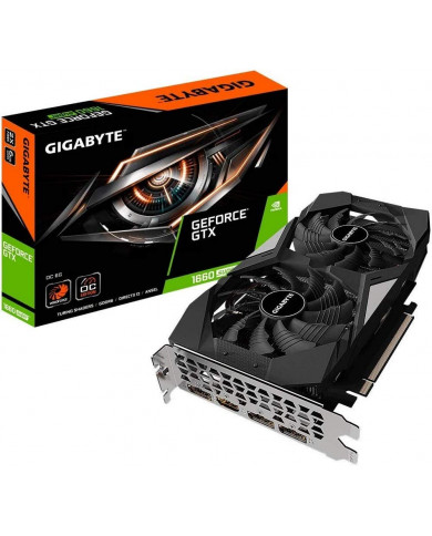 TARJETA DE VIDEO GIGABYTE 6GB GTX 1660 SUPER OC WINDFORCE GDDR6 DX12 ANSEL / GV-N166SOC-6GD