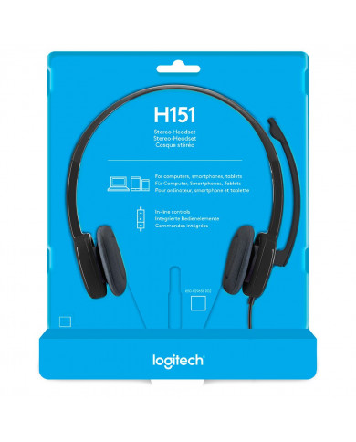 HEADSET LOGITECH H151 NEGRO STEREO