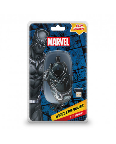 MOUSE XTECH XTM-M340BP MARVEL BLACK PANTHER WIRELESS