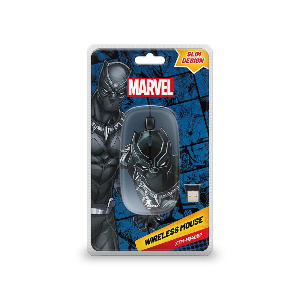 MOUSE XTECH XTM-M340BP MARVEL BLACK PANTHER WIRELESS