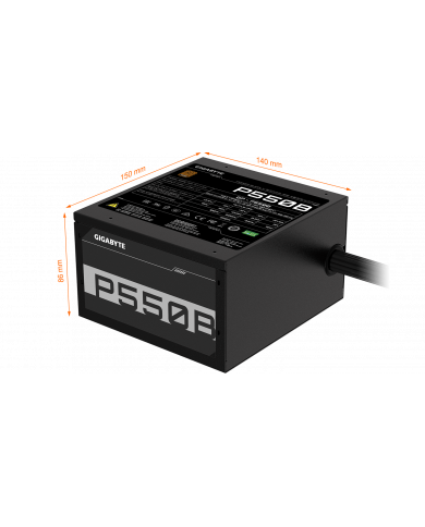 FUENTE DE PODER GIGABYTE 550W P550B 80P BRONZE 120MM SILENT FLAT / GP-P550B