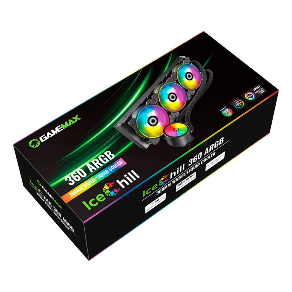 COOLER GAMEMAX ICECHILL 360 ARGB RAINBOW LIQUIDO 397x119.2x27.5mm