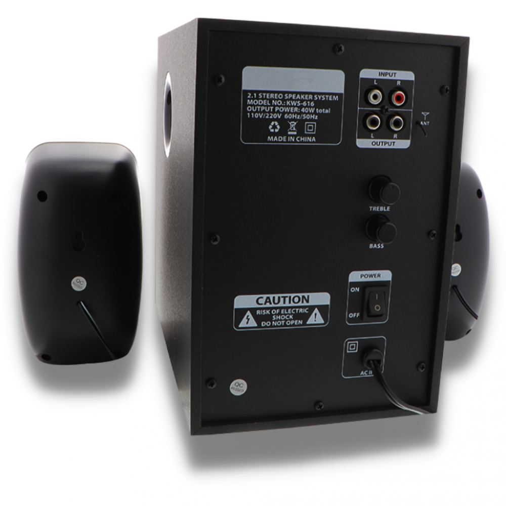 PARLANTES KLIPX KWS-616 40W 2,1 BLUETOOTH BluWave II