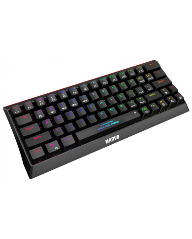 TECLADO  MECANICO MARVO KG962W USB MECH (60%) BLUE SWITCH