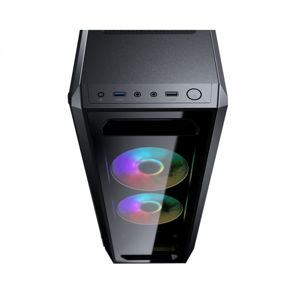 CASE COUGAR MX350 RGB NEGRO VIDRIO