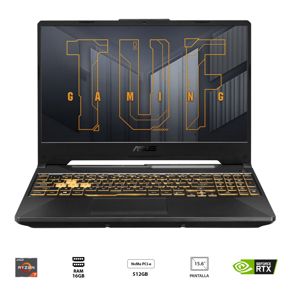 LAPTOP GAMER ASUS TUF FA506ICB-HN123/RYZEN 5-4600H/16GB RAM/512GB PCIE SOLIDO/4GB RTX3050/15,6" FHD WV