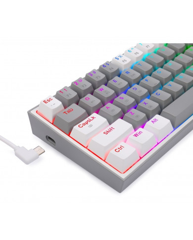 TECLADO REDRAGON FIZZ PRO K616-RGB MECANICO GRIS/BLANCO