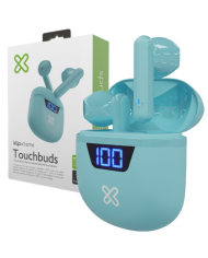 AUDIFONOS KLIPX KYE-006AQ TURQUESA TOUCHBUDS INEAR BLUETOOTH