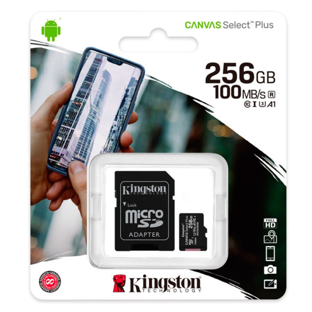 MEMORIA MICROSD KINGSTON 256GB + ADAPTADOR
