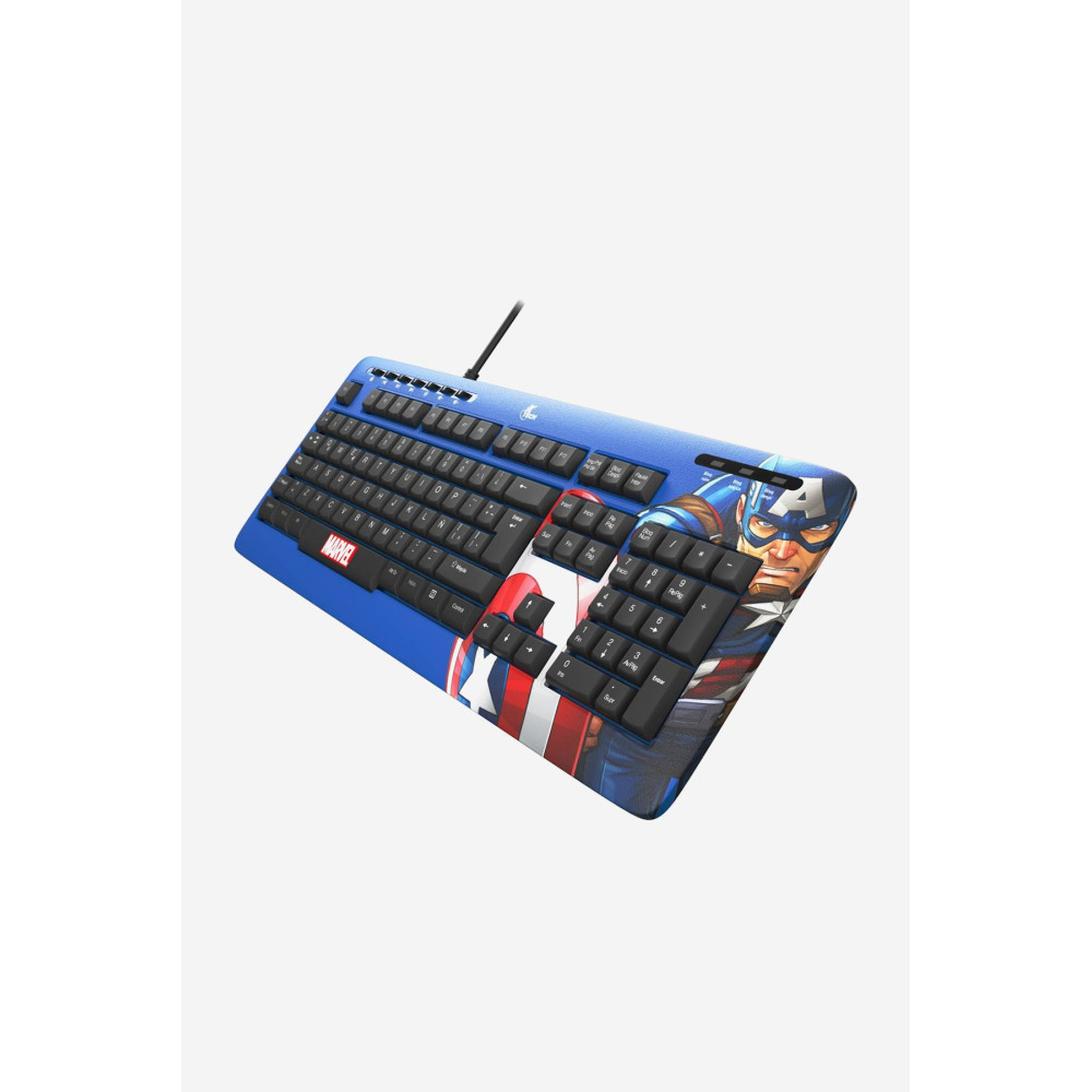 TECLADO XTECH XTK-M401CA USB SLIM CAPITAN AMERICA MARVEL