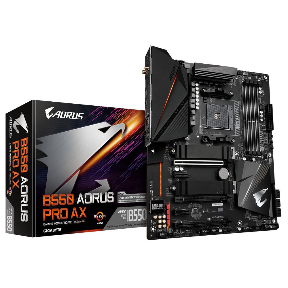 MAINBOARD GIGABYTE B550 AORUS PRO AX AM4 RYZEN 3GEN 4DDR4 USB3.2