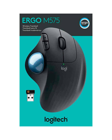 MOUSE GAMER LOGITECH M575 WIRELESS TRACKBALL ERGO NEGRO