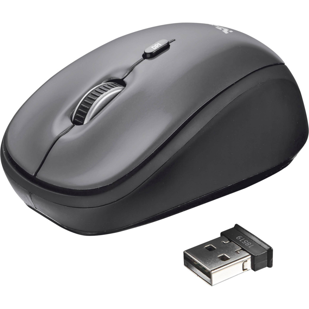 MOUSE WIRELESS TRUST YVI+ NEGRO COMPACTO