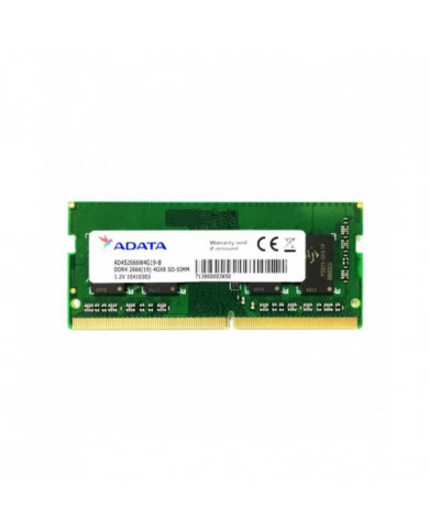 MEMORIA ADATA 4GB PC-2666 DDR4 CL19 SODIMM / AD4S26664G19-SGN
