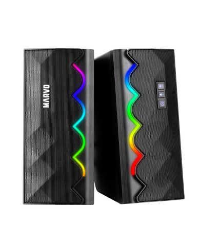 PARLANTES MARVO SG-269 RAINBOW 2.0 STEREO LED