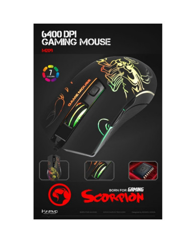 MOUSE GAMER USB MARVO M209 GAMING
