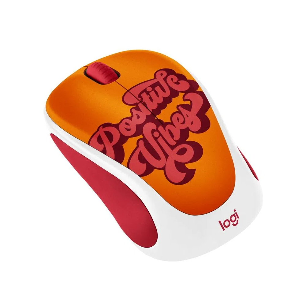 MOUSE LOGITECH WIRELESS NARANJA POSITIVE VIBES M717C