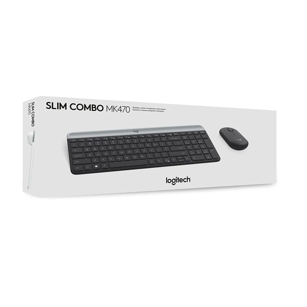 COMBO TECLADO Y MOUSE LOGITECH MK470 SLIM WIRELESS DESKTOP KIT