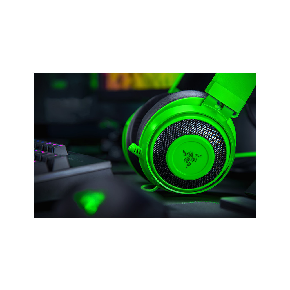 HEADSET GAMER RAZER KRAKEN VERDE MULTIPLATAFORMA