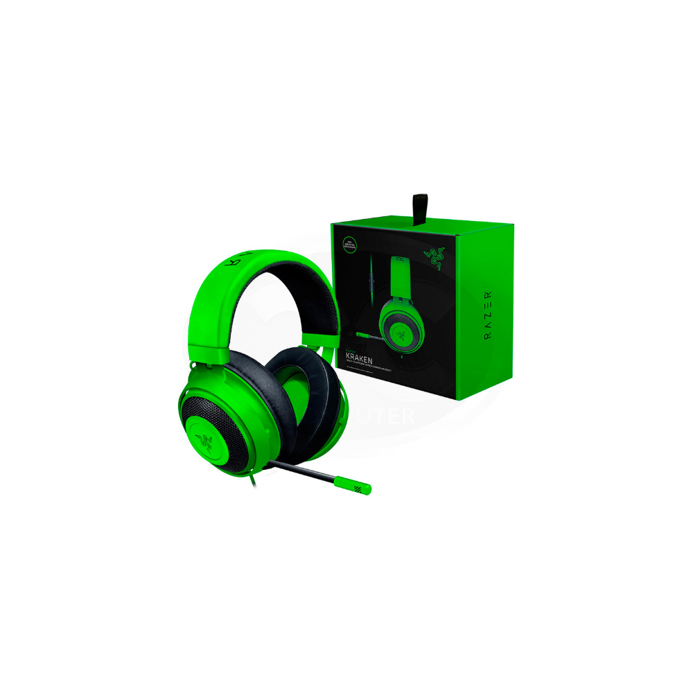 HEADSET GAMER RAZER KRAKEN VERDE MULTIPLATAFORMA
