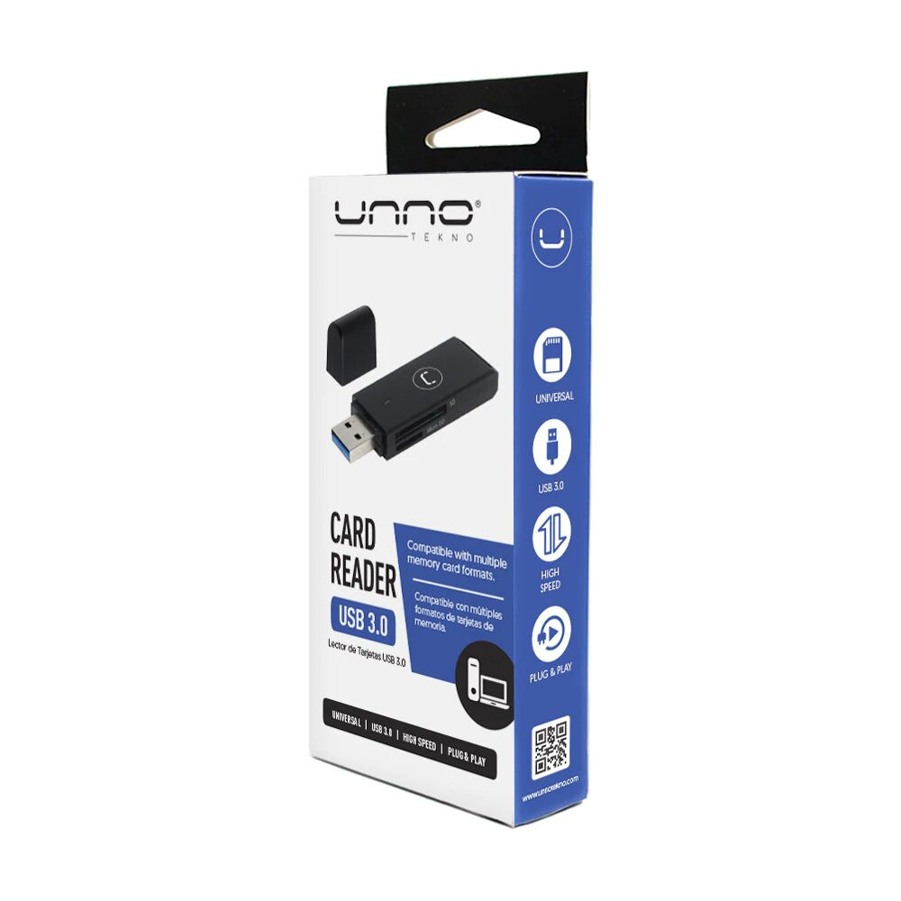 CARD READER UNNO CR1004BK USB3.0 P&P CARD READER UNNO CR1004BK USB3.0 P&P