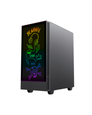CASE GAMEMAX KREATOR ARGB VIDRIO GRAFITTI NEGRO
