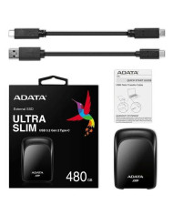DISCO DURO ADATA 480GB SSD SC680 EXTERNO NEGRO