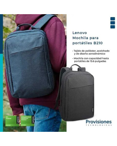 MOCHILA LENOVO B210 CASUAL GRIS 15,6" POLYESTER