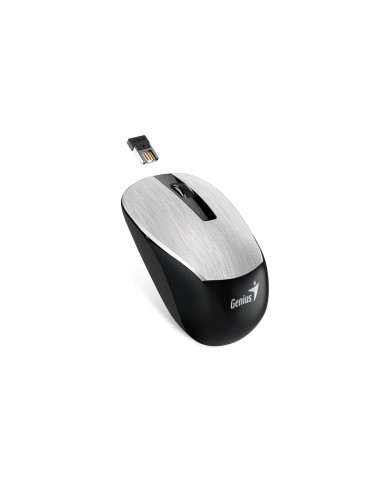 MOUSE GENIUS NX-7015 WIRELESS PLATEADO BlueEYE  SILVER BLISTER