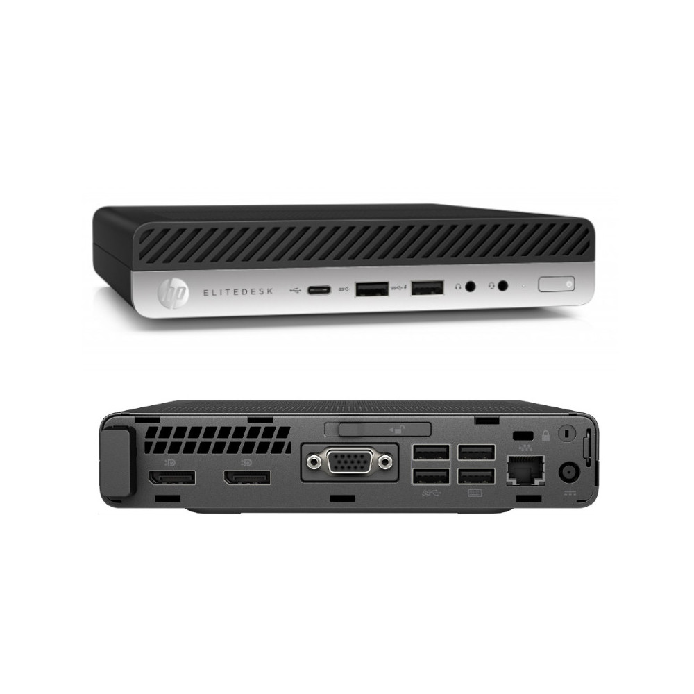 CPU HP ELITEONE 800-G3 MINI + MONITOR / CORE i5-6600 / 8GB RAM / DISCO SOLIDO