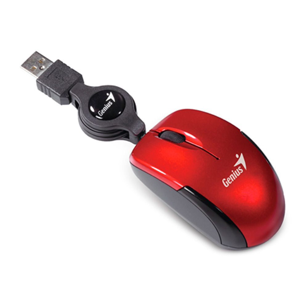 MOUSE GENIUS MICRO TRAVELER USB RUBY RETRACTIL
