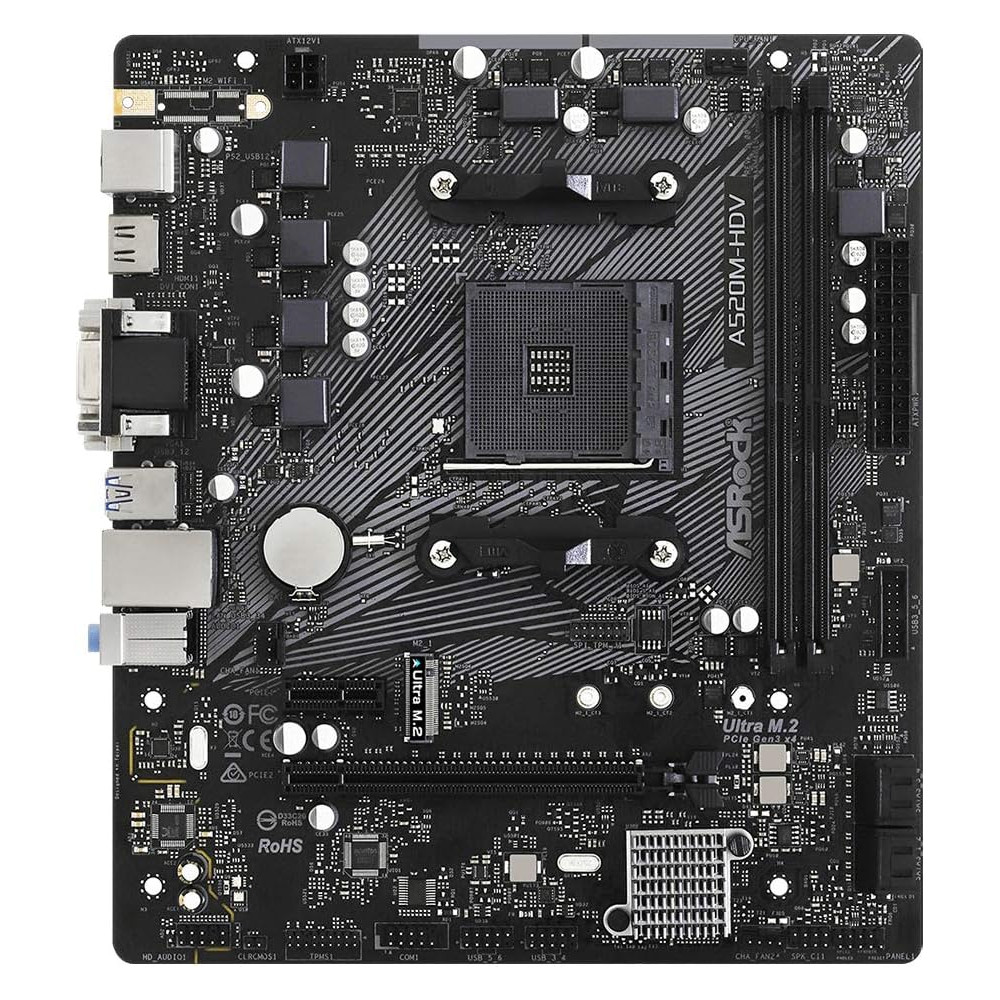 MAINBOARD ASROCK A520M-HDV 3GEN AM4 RYZEN 5000