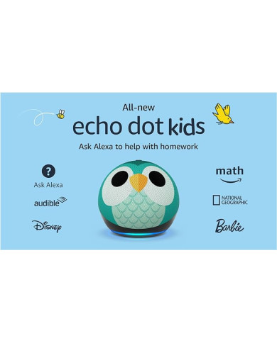 PARLANTE AMAZON ECHO DOT KIDS + ALEXA BLUETOOTH WIFI 5TA GEN PARENTAL