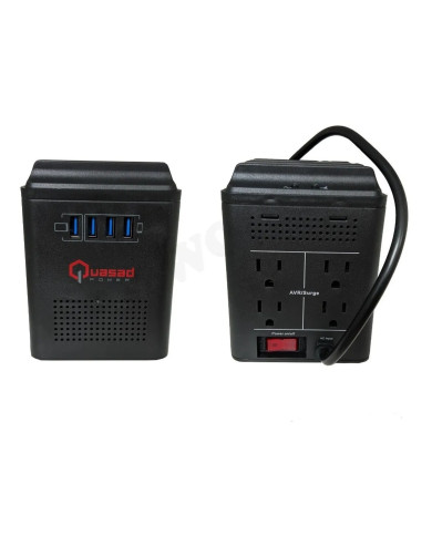 REGULADOR DE VOLTAJE QUASAD QUSB-648BK 4USB NEGRO
