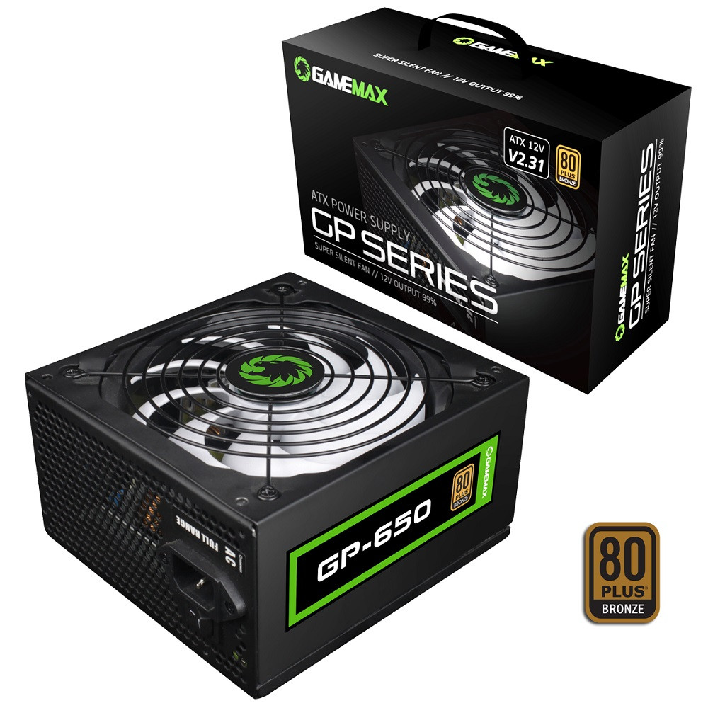 FUENTE DE PODER GAMEMAX 650W 24P-8PIN 110-240V 1,5Mts
