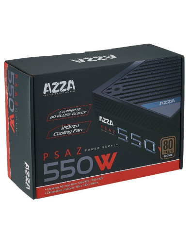 FUENTE DE PODER AZZA 550W 80P CERTIFICADA