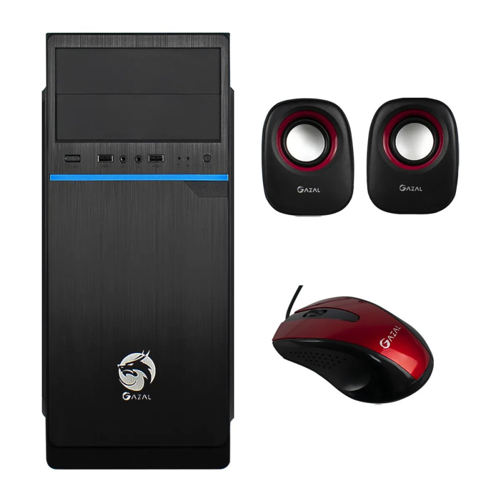 CASE GAZAL 3411B-2 COMBO NEGRO (TECLADO - MOUSE - PARLANTE)