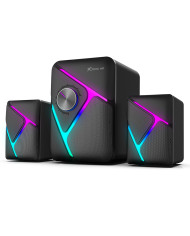 PARLANTES XTRIKE ME SK-501 P59591 2x3W USB RGB 7COL NEGRO USB+3.5MM