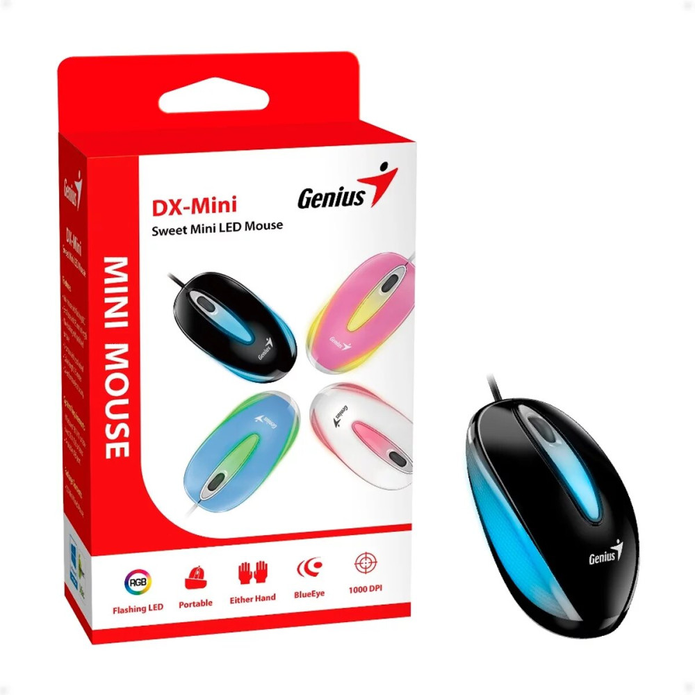 MOUSE GENIUS DX-MINI USB NEGRO LED