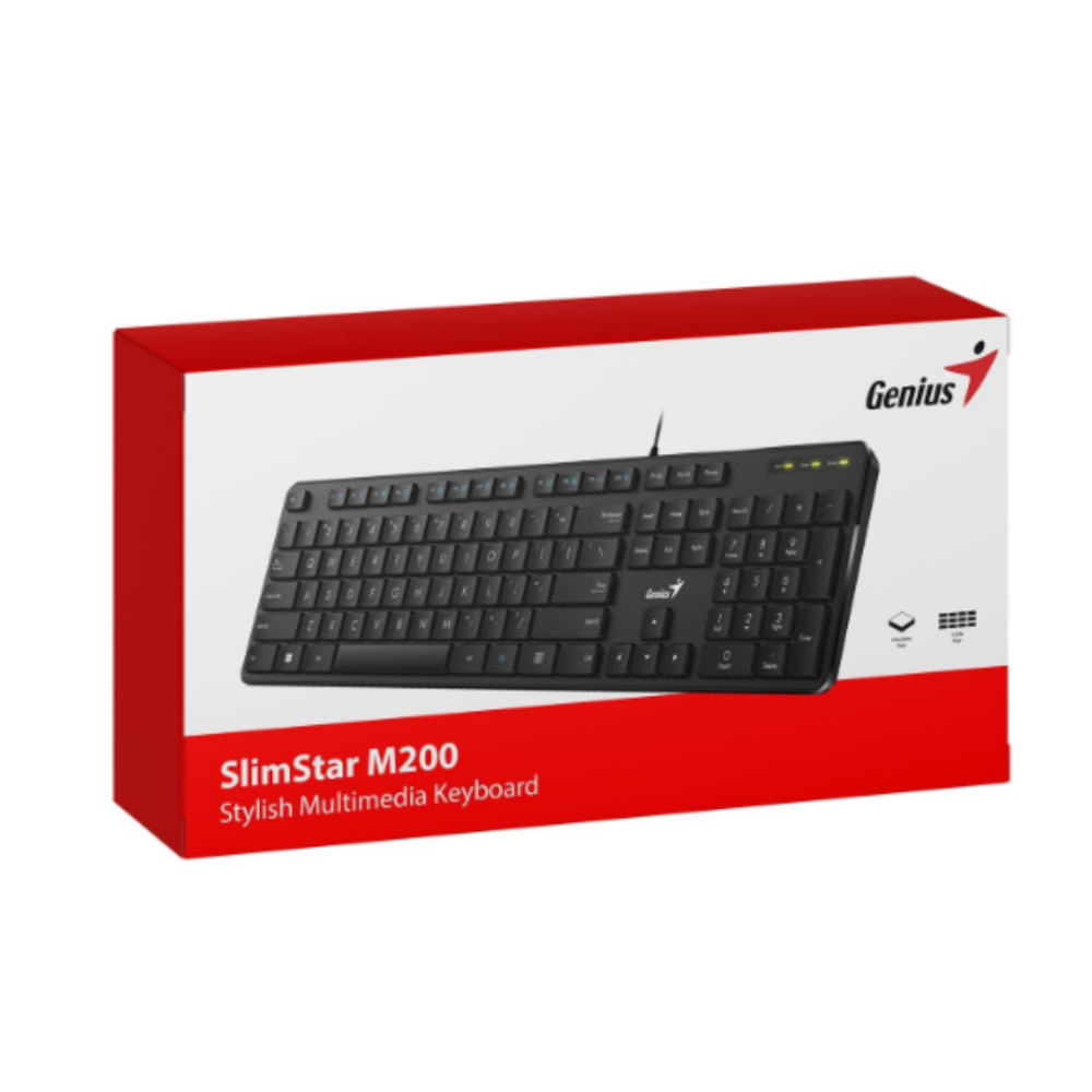 TECLADO GENIUS SLIMSTAR M200 USB NEGRO