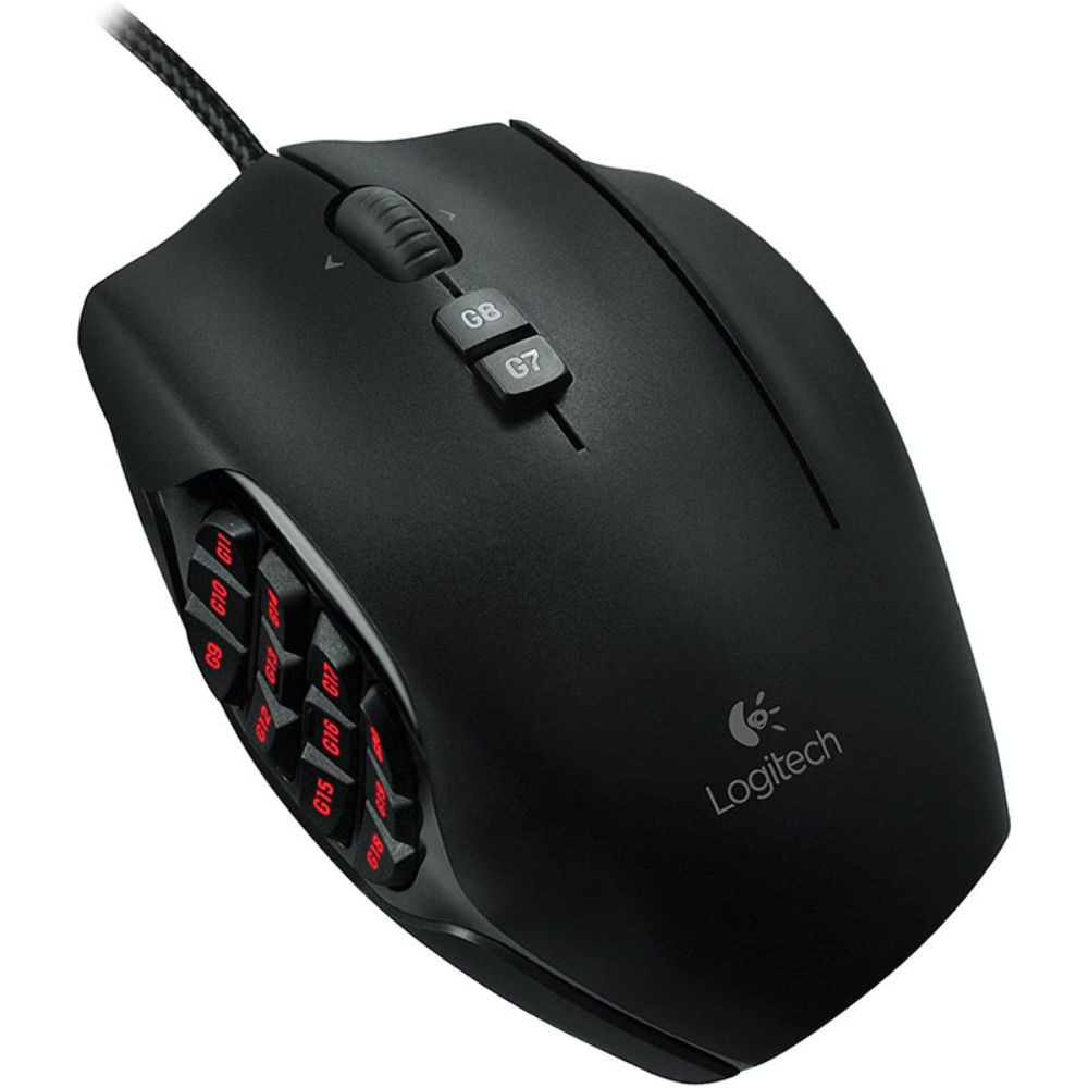 MOUSE LOGITECH G600 GAMING USB NEGRO 20-bot programables MOUSE LOGITECH G600 GAMING USB NEGRO 20-bot programables