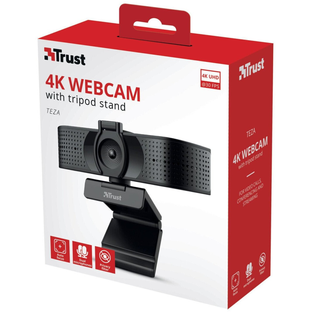 WEBCAM TRUST TEZA 4K UHD + TRIPODE