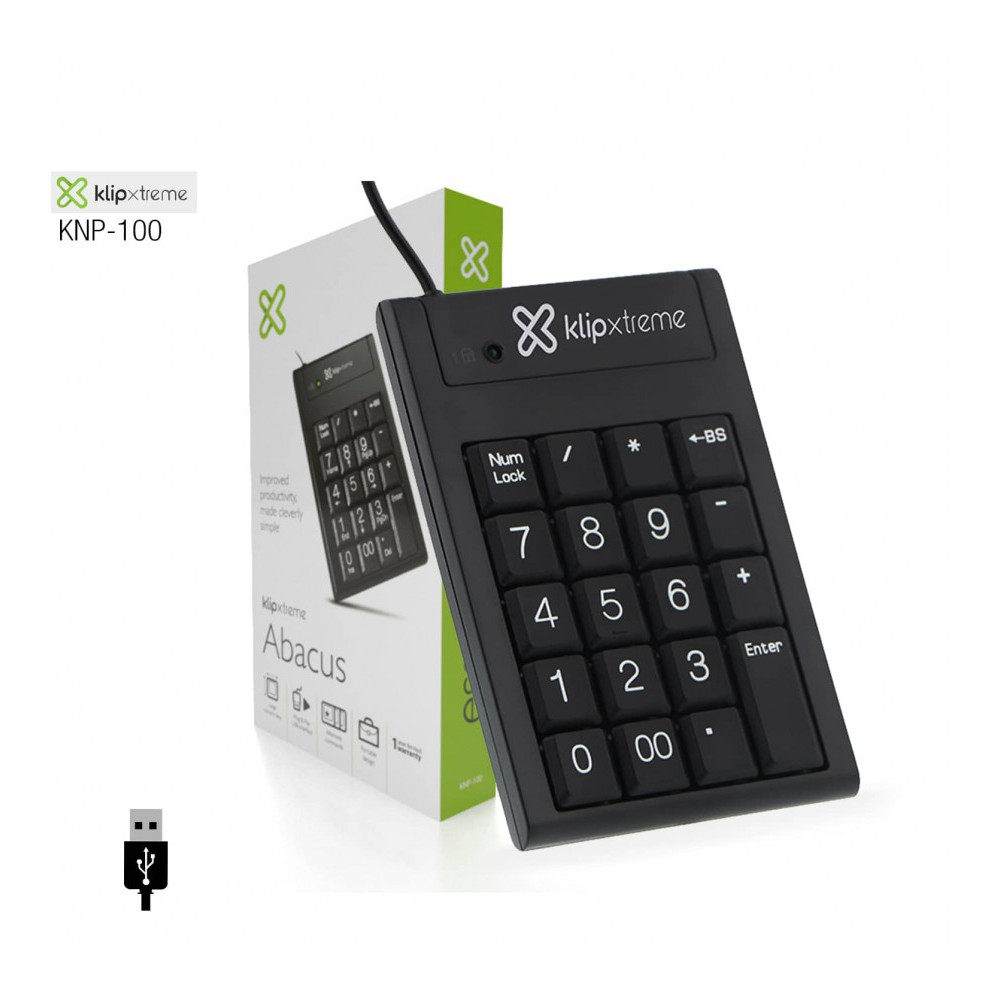 TECLADO NUMPAD KLIPX KNP-100 ESSENSIAL ABACUS