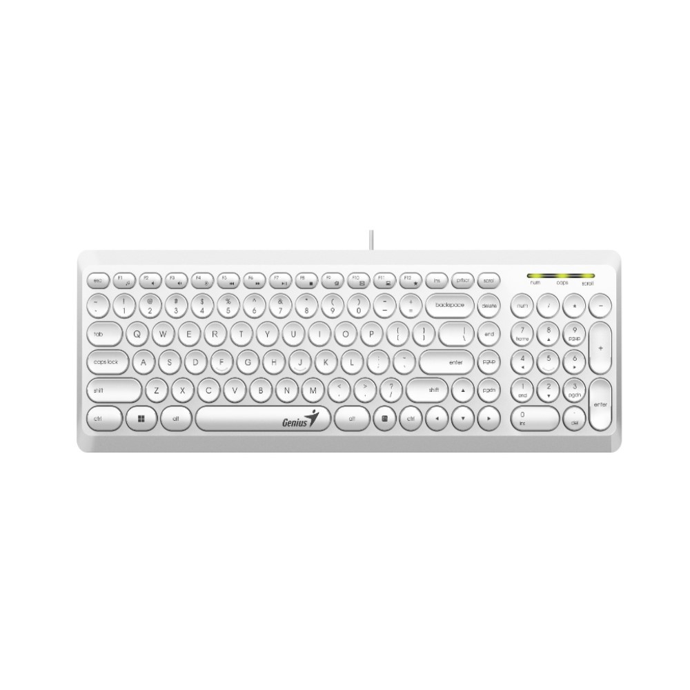TECLADO GENIUS SLIMSTAR Q200 USB BLANCO