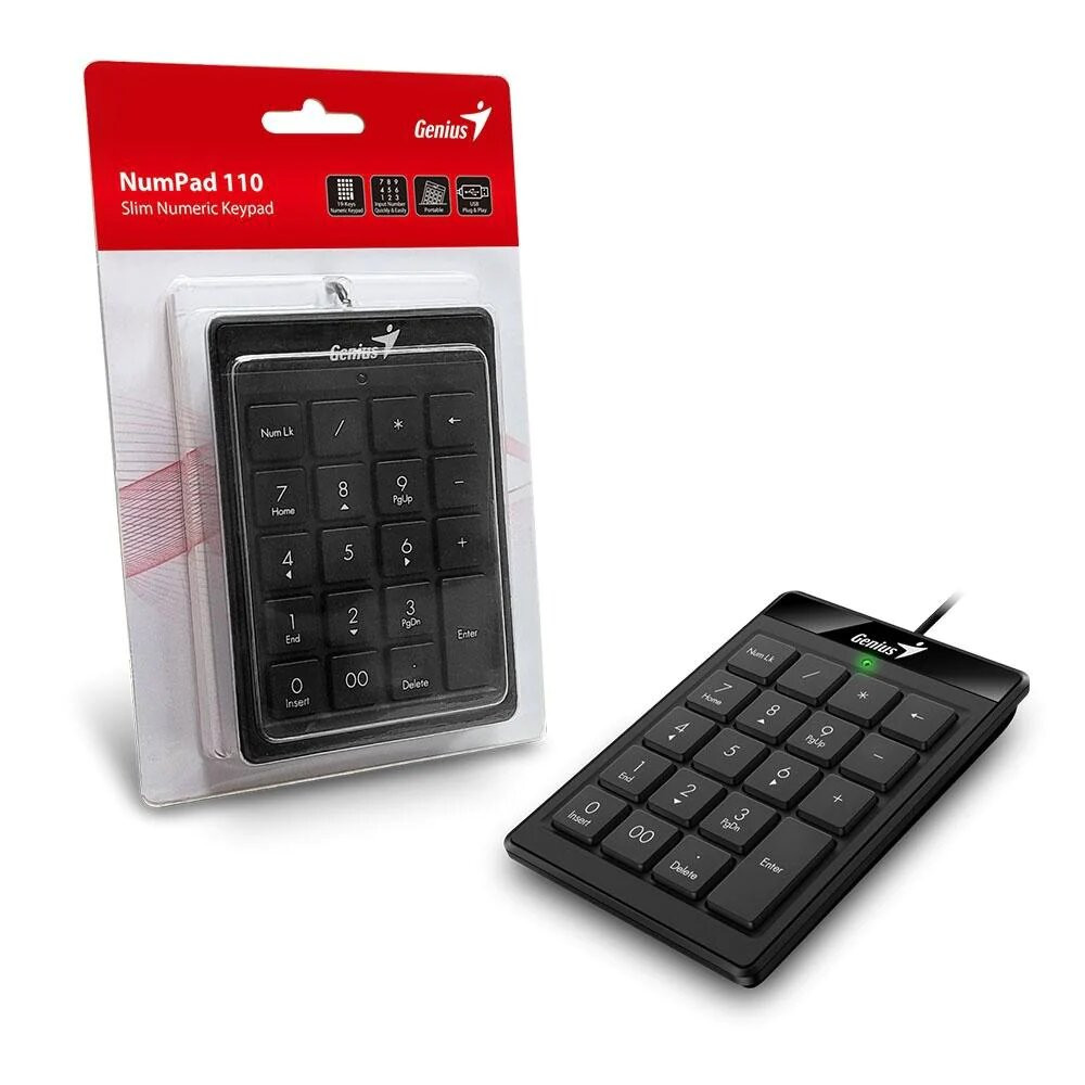 TECLADO GENIUS NUMPAD 110 / i110 USB NEGRO