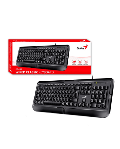TECLADO GENIUS KB-118 USB NEGRO CLASSIC ES