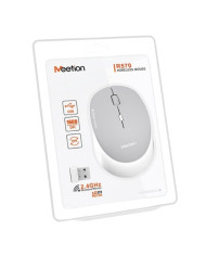 MOUSE MEETION MT-R570 WIRELESS BLANCO-GRIS