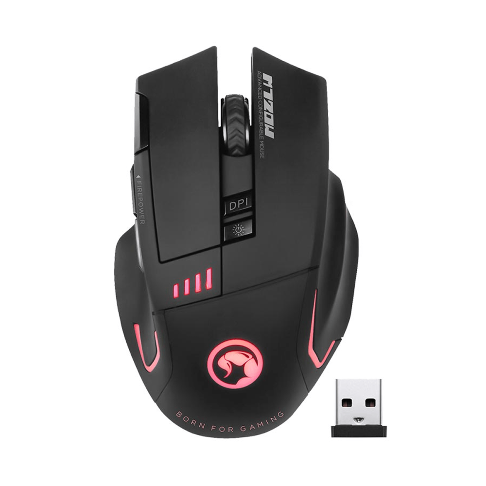 MOUSE MARVO M720W WIRELESS 4800DPI 6-COLORES