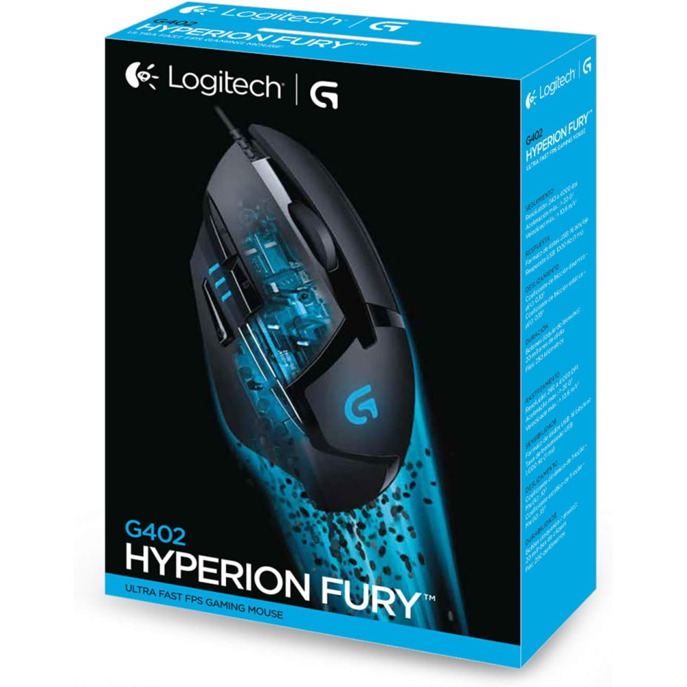 MOUSE LOGITECH G402 HYPERION FURY USB NEGRO