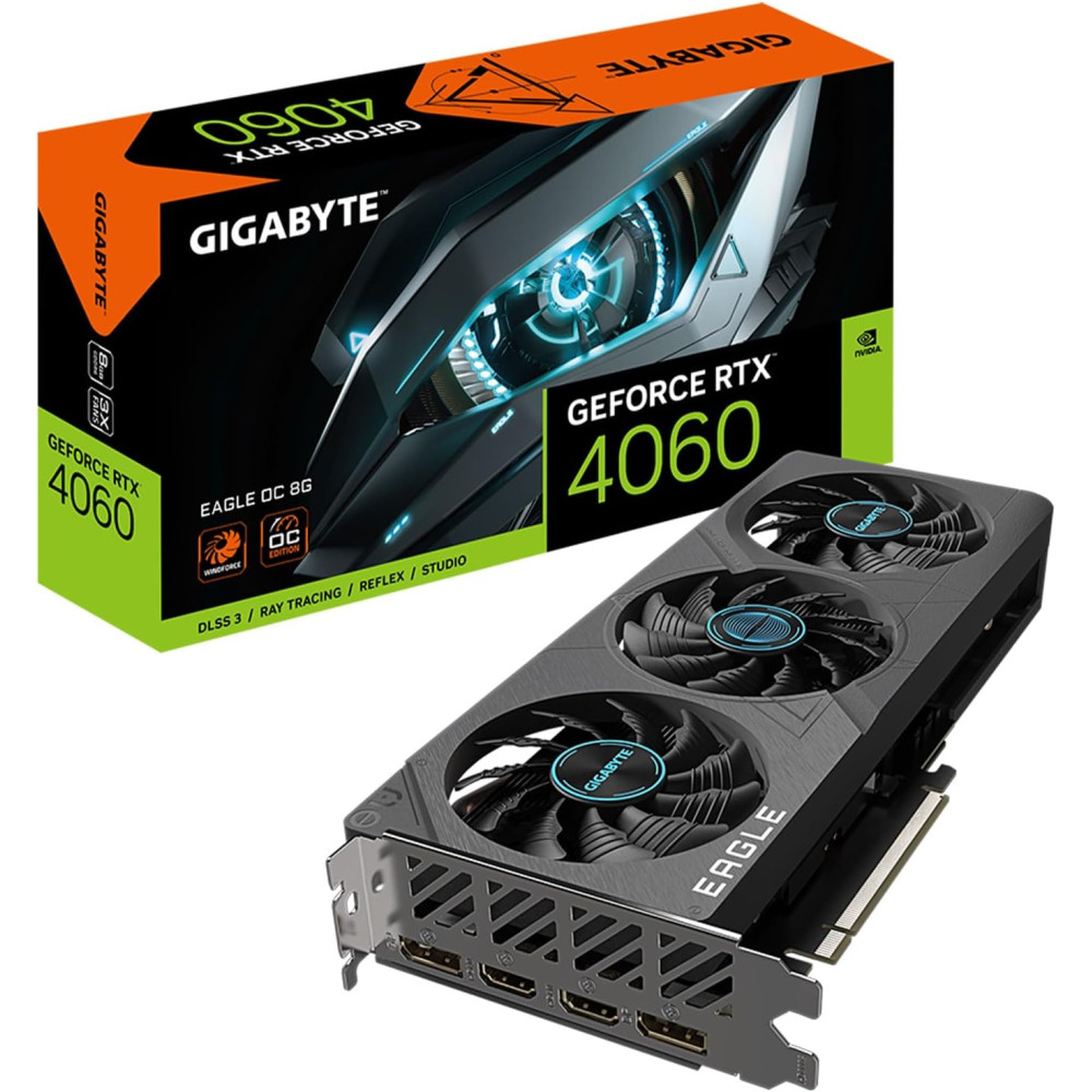 TARJETA DE VIDEO GIGABYTE 8GB RTX 4060 EAGLE OC WINDFORCE 3FAN